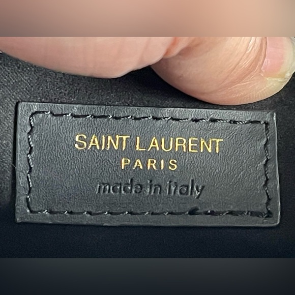 Yves Saint Laurent Black Crocodile-Embossed Messenger Bag - Picture 11 of 14